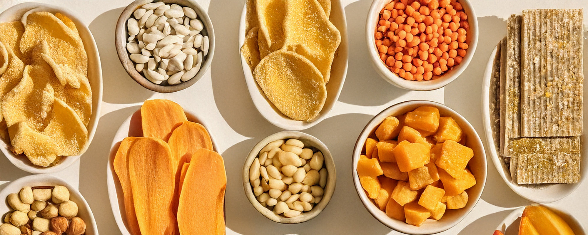 Array of Healthy Snacking Options in Bowls