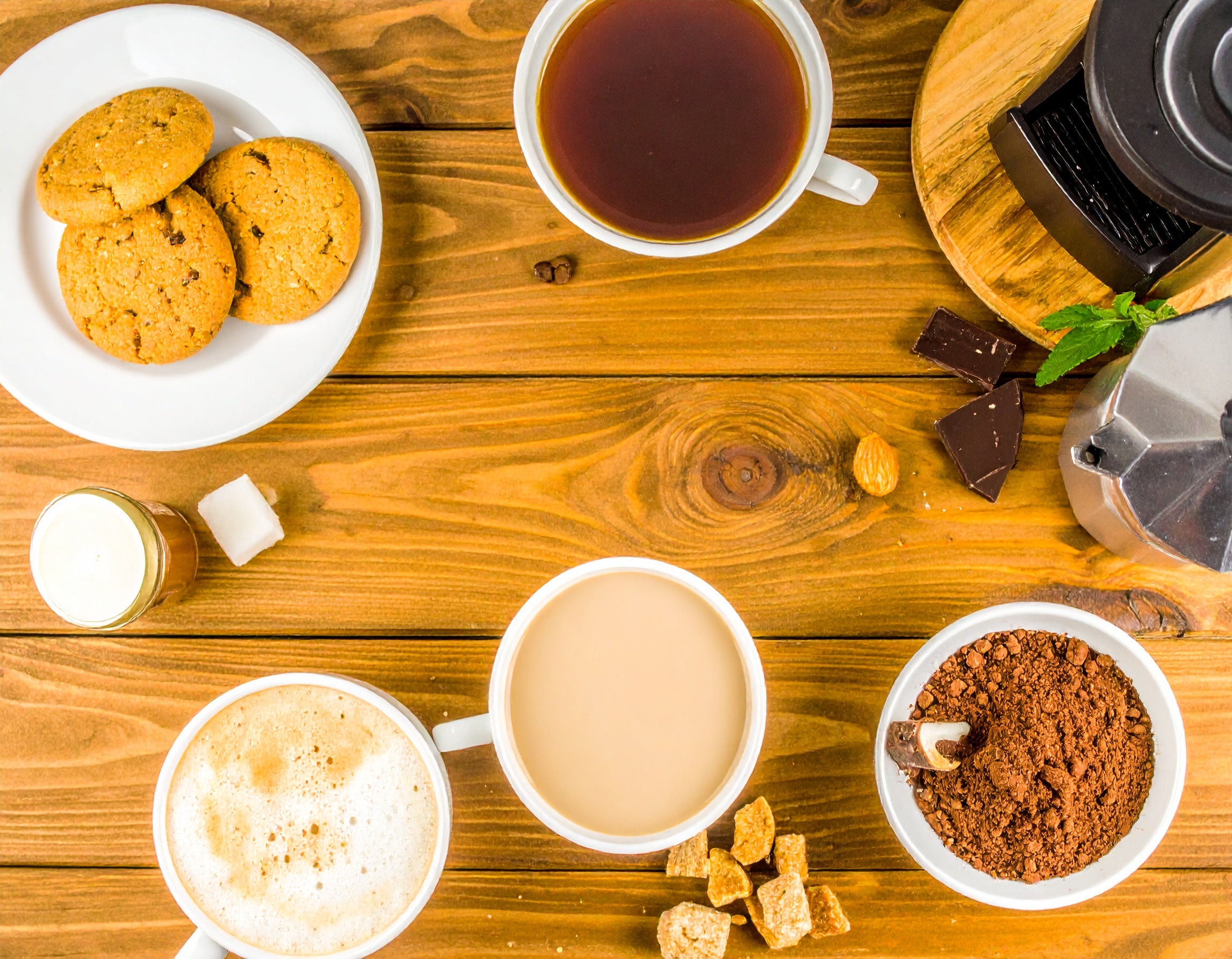 Hot Beverages on Table