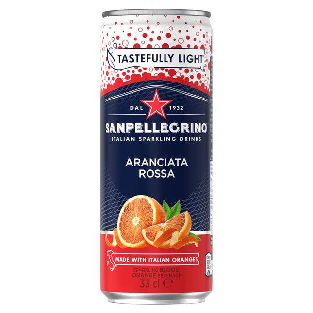 San Pellegrino Italian Sparkling Can Singles Aranciata Rossa 33cl