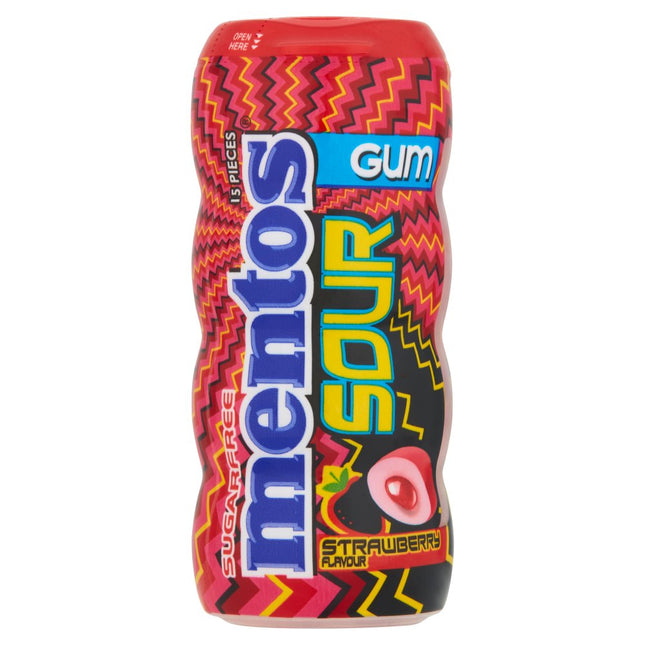 Mentos Gum Sour Strawberry Pieces 15