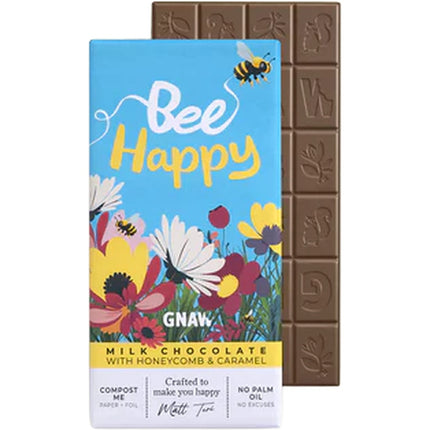 Gnaw Bee Happy 80g chocolate bar 80g