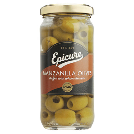 Epicure Manzanilla Olives with Almonds 235G