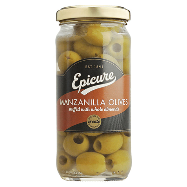 Epicure Manzanilla Olives with Almonds 235G