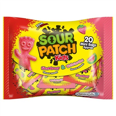Sour Patch Kids Strawberry & Watermelon Treatsize X20 Mini Bags 350G