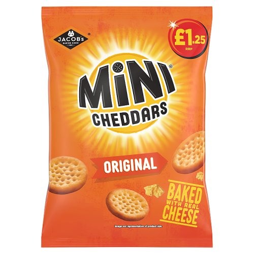 Jacob's Mini Cheddars Original Snacks PMP £1.25 90g