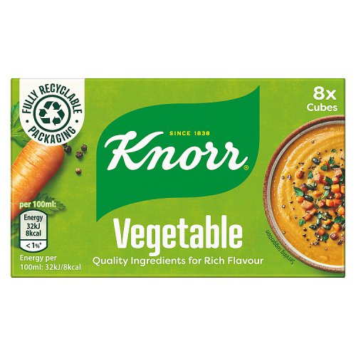 Knorr Stock Cubes 8s Box Veg 80g