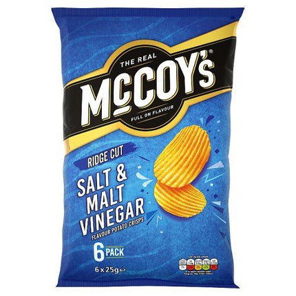 McCoy's Salt & Malt Vinegar Multipack Crisps 6 Pack