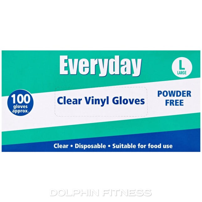 Everyday Clear Vinyl Gloves Ex Large Powdered 100s