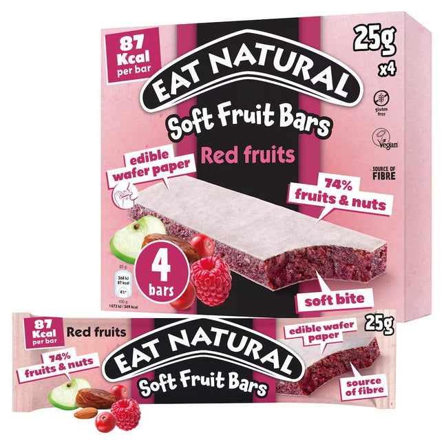 Eat Natural SOFT BARS T4X11 RED BERRIES 100g