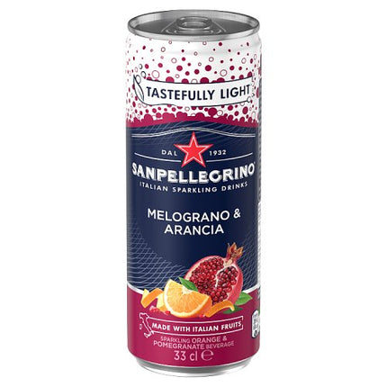 San Pellegrino Italian Sparkling Can Multipack Melograno e Arancia 6 x 33cl