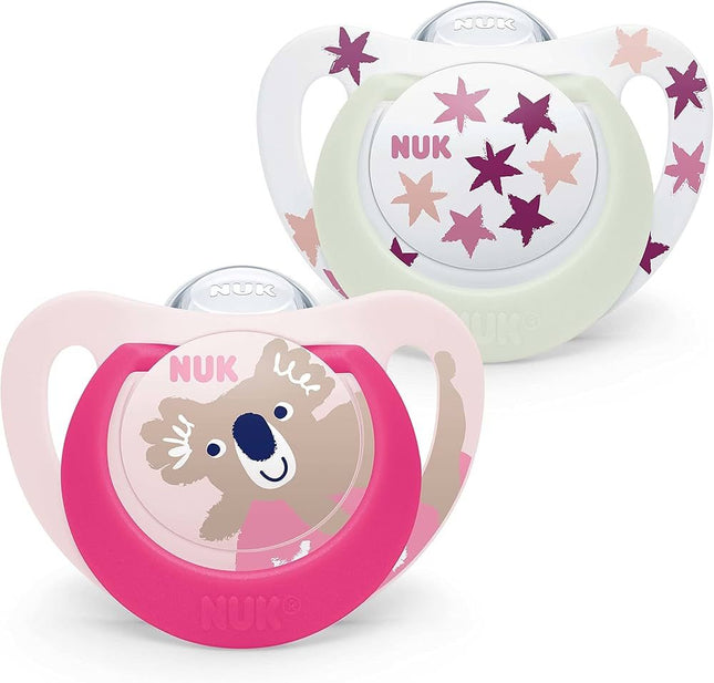 Nuk Star Soother Size 3 Pink 18-36M 2 Pack