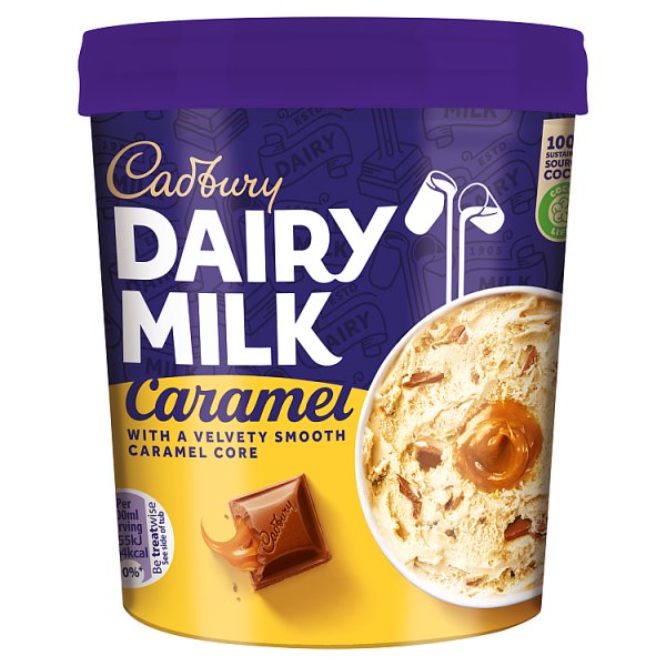 Cadbury Dairy Milk Caramel Ice Cream Tub Caramel 425ml