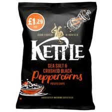 Kettle Sea Salt & Crushed Black Pepper 80g PMP £1.29 (HFSS Compliant)