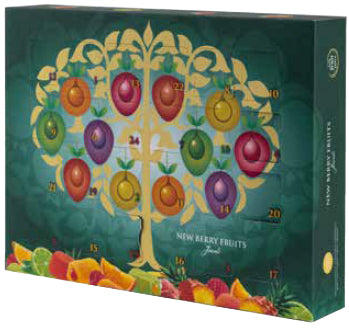 New Berry fruits advent calendar with assorted fruit jellies 375g