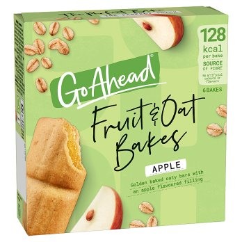McVitie's Go Ahead Apple Fruit and Oat Bakes Snack Bars Multipack 6 x 35g