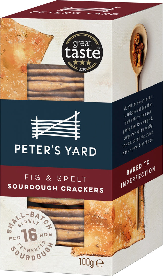 Peter's Yard Fig & Spelt Sourdough Crackers 100g