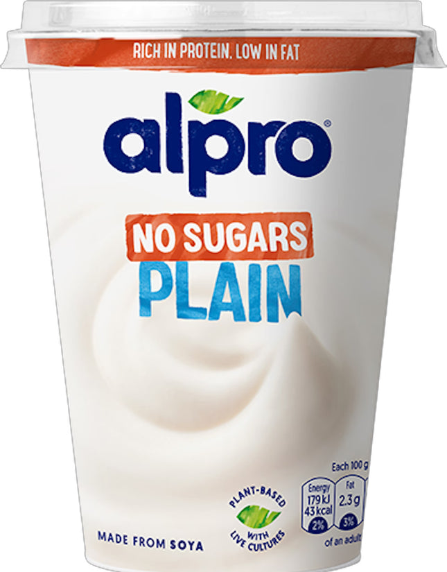 Alpro Plain No Sugar Yoghurt Alternative 500g