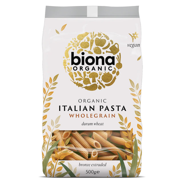Biona Organic Whole Penne Bronze Extruded 500g