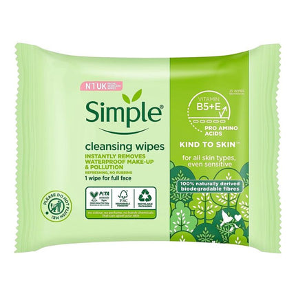 Simple KTS Biodegradable Face Wipes 25s (Brown Outer) - P