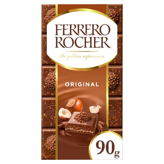 Ferrero Rocher Tablets Chocolate Hazelnut 90g x8