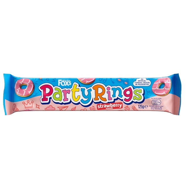Fox's Party Rings Strawberry Flavour 125g