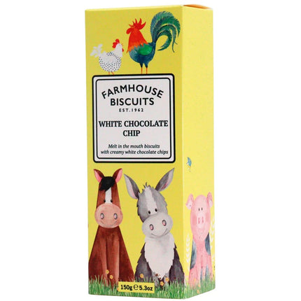 Farmhouse Biscuits Farmyard White Chocolate Chip Carton  150g