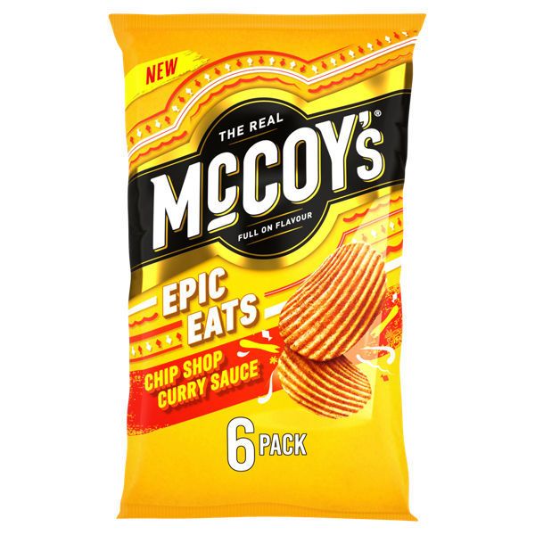 McCoy's Chip Shop Curry Sauce Multipack Crisps 6 Pack