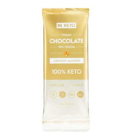 BeKeto Vegan Keto Chocolate Crunchy Almond 80g