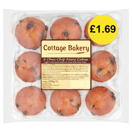 Cottage Choc Chip Fairy Cakes 9Pk PMP £1.69 9S