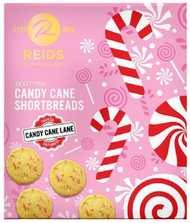 Reids Candy Cane Shortbread 150g