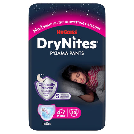 Huggies Drynites Girl 4-7 Years - 10 Pack