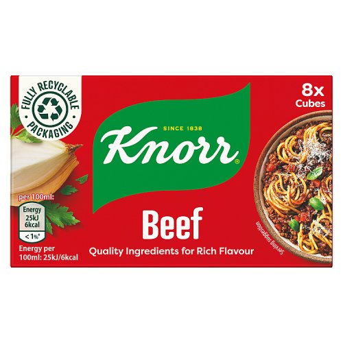Knorr Stock Cubes 8s Box Beef 80g