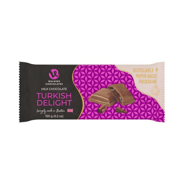 Walkers of London Milk Choc Turkish Delight Bars 150g