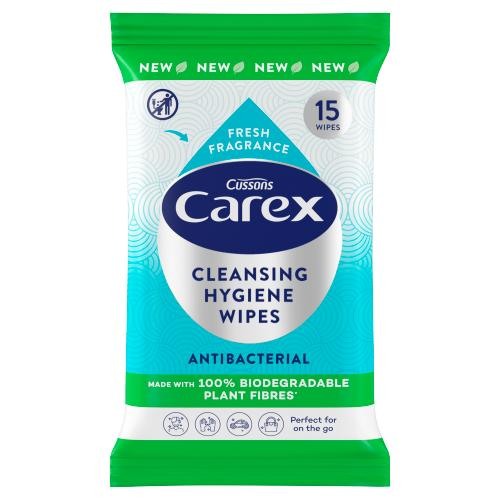 Carex Biodegradable Wipes 15s
