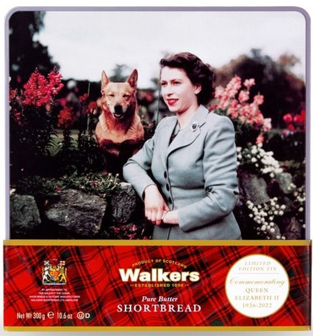 Walkers Queen Commerorative Tin (With Dog) 300g