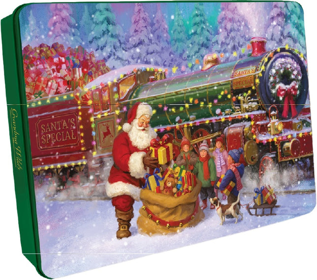 Grandma Wild's Embossed Santa & Train Tin 6 x 400g