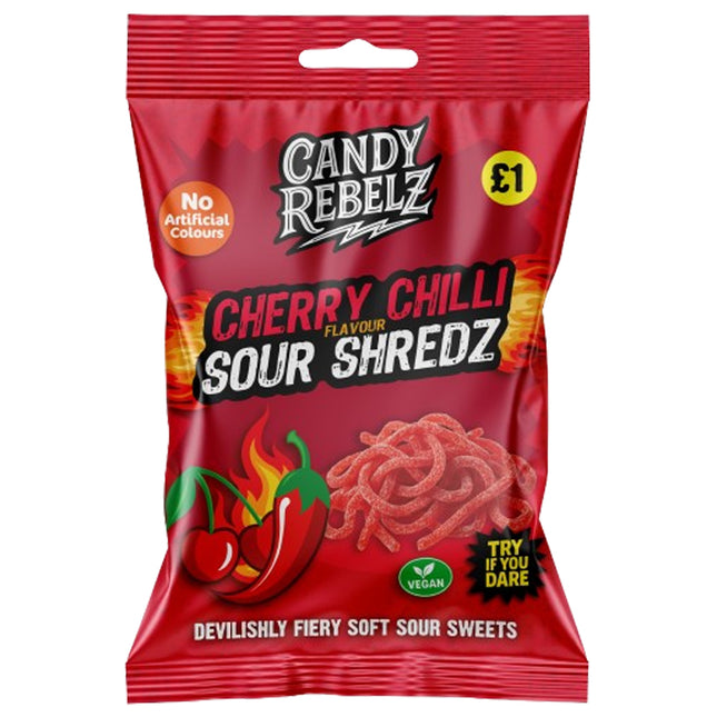 Candy Rebelz Cherry Chilli Sour Shredz £1 PMP 120g
