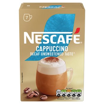 Nescafe Cappuccino Decaf Unsweetened 7 Sachets 105g