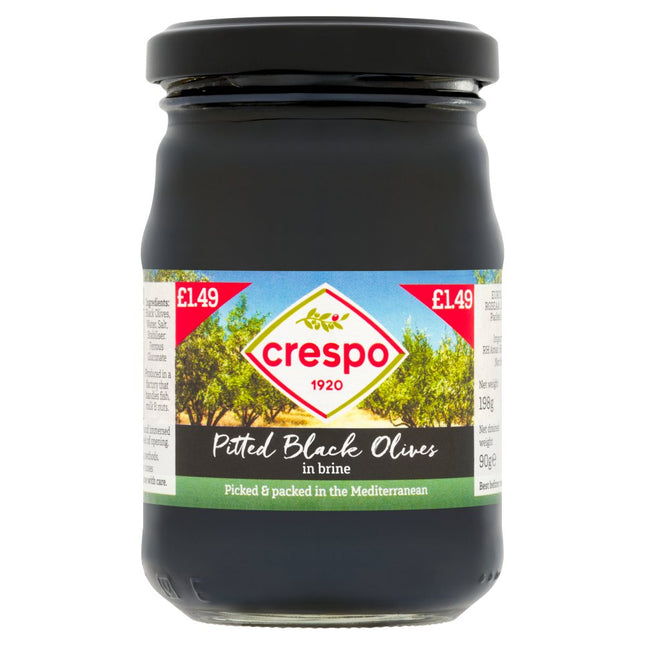 Crespo Pitted Black Olives Pm£1.49 198G