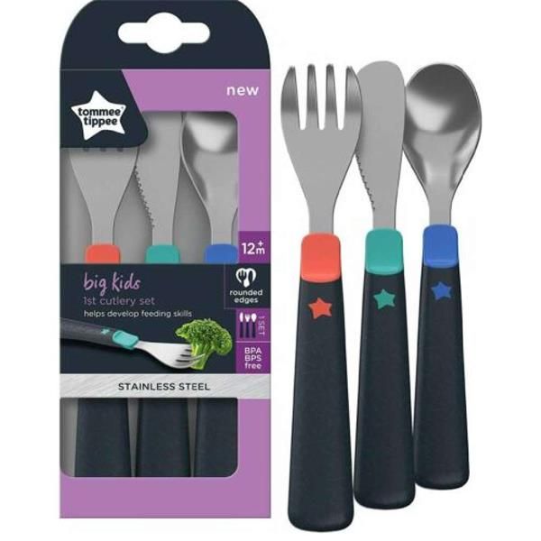 Tommee Tippee Big Kids Stainless Steel 1St Cutlery Set