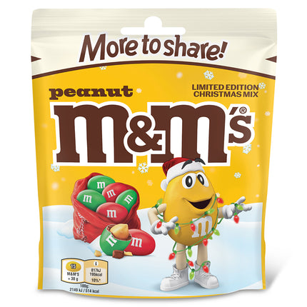 M&M's Peanut Christmas mix More To Share pouch 200g
