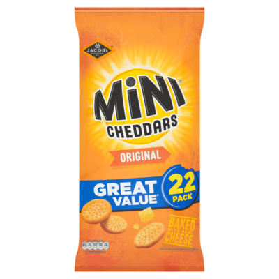 Jacob's Mini Cheddars Original Baked Snacks Multipack 22 x 23g