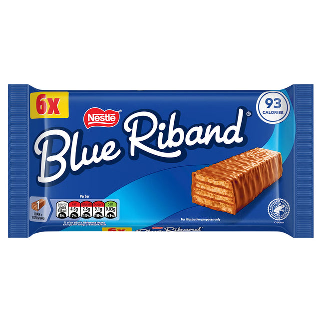 Blue Riband Milk Chocolate Wafer Biscuit Bar Multipack 6 x 18g