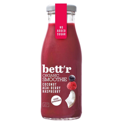 Bett'r Raspberries, Acai And Coconut Smoothie 250ml