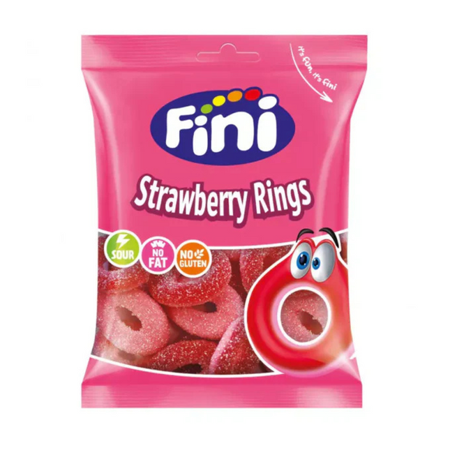 Fini Halal Strawberry Rings 12 X 75G