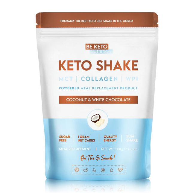 BeKeto Keto Shake Tropical Coconut & White Chocolate 500g