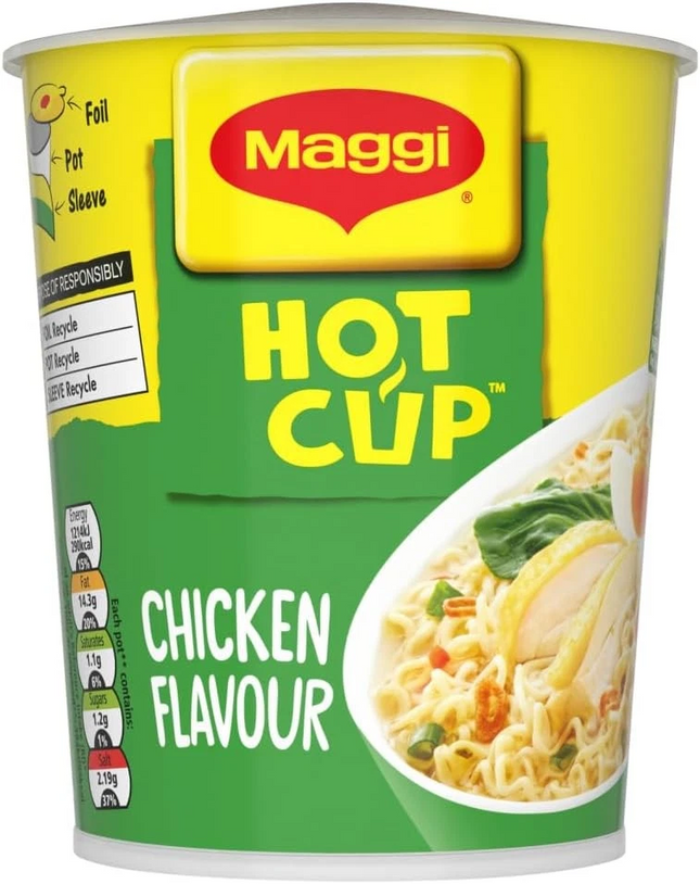 MAGGI Noodles Hot Cup Chkn 8x59.2g N1 GB