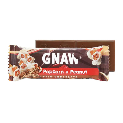 Gnaw Peanut & Popcorn Milk Chocolate Impulse Bar 35g
