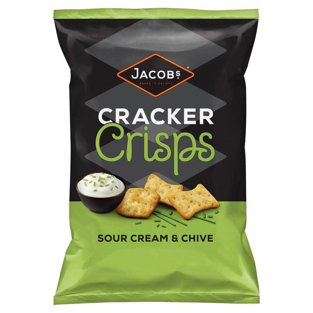 Jacob's Cracker Crisps Sour Cream and Chive Snacks Sharing Bag 150g