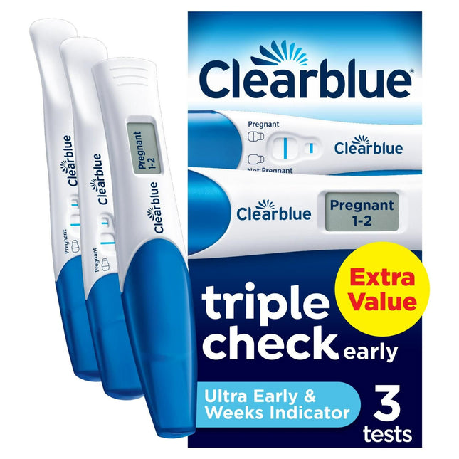 Clearblue Visual Early Triple Check Pregnancy Test 3ct